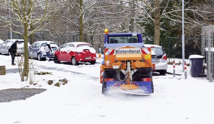 Winterdienst in einer Wohnanlage