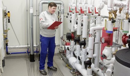 Ablesung der Heizungsanlage